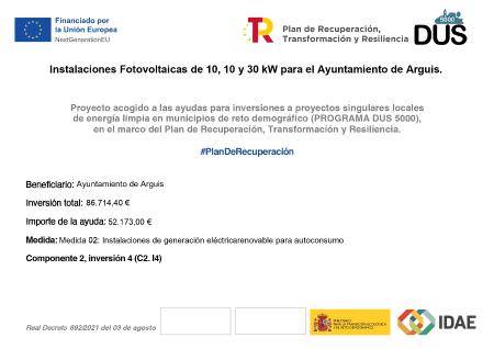 Imagen Cartel informativo instalaciones fotovoltaicas